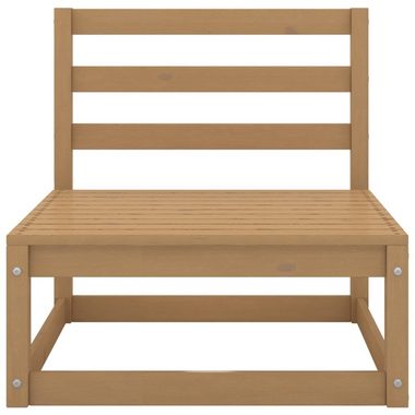 vidaXL Loungesofa Outdoor-Sofa 3-Sitzer Honigbraun Massivholz Kiefer, 1 Teile