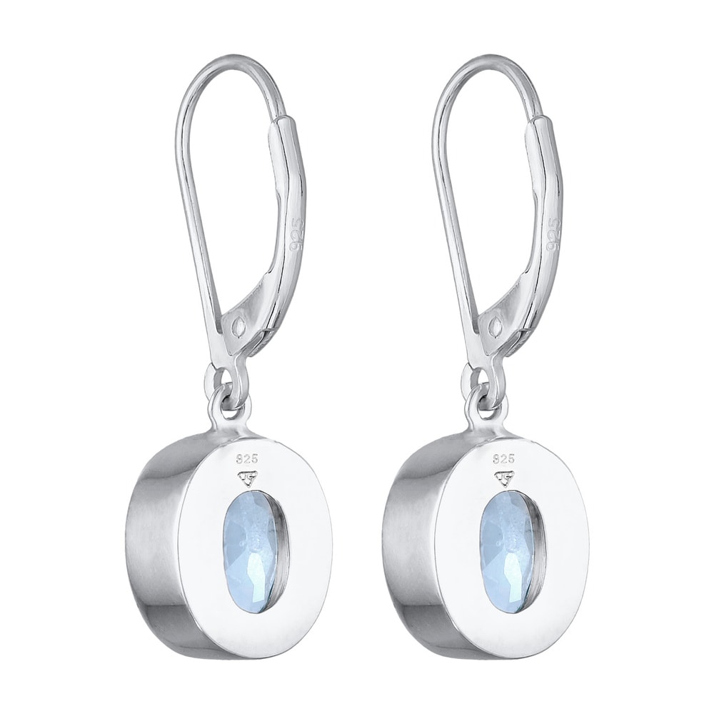 Elli PREMIUM Elli PREMIUM Boucles d'Oreilles Femmes Pendentif d'oreilles solitaire rond avec t Boucles d'oreilles
