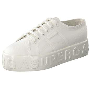 Superga Shiny 3D Lettering in weiß