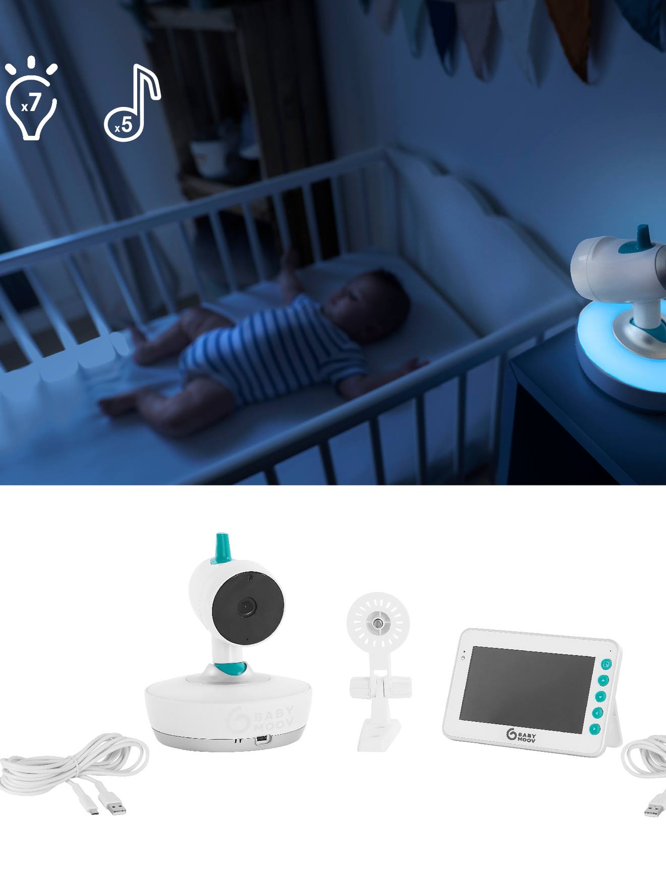 Babymoov Video-Babyfon 360° YOO-MOOV BABYMOOV - weiß