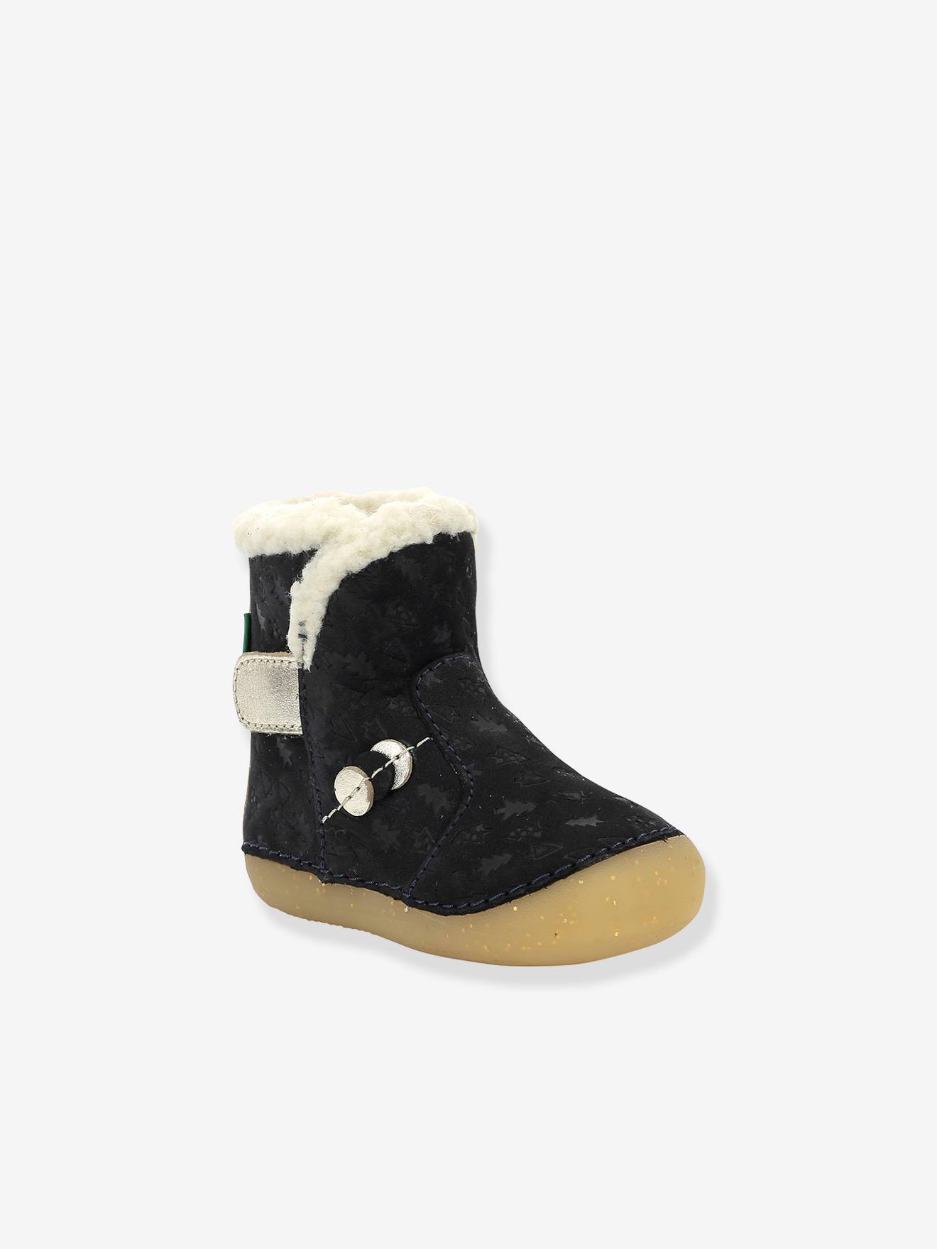 Bottillons fourrés bébé fille So Windy KICKERS® 1ers pas beige