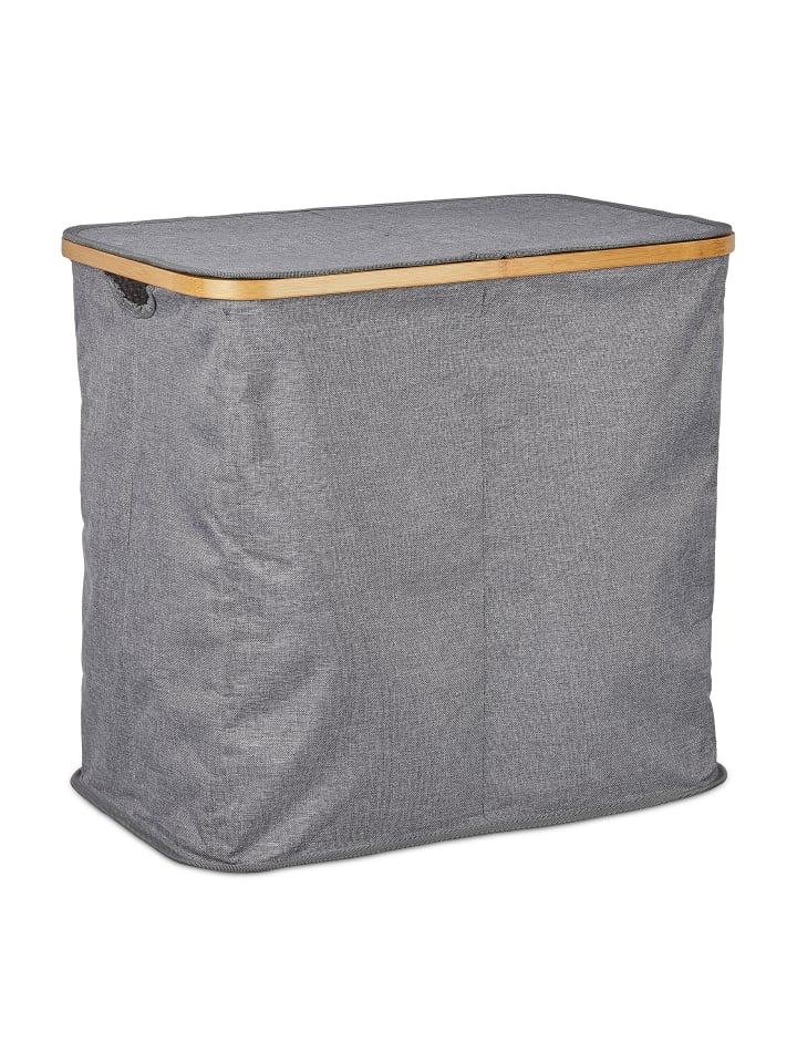 relaxdays Wäschekorb in Grau - (B)54 x (H)50 x (T)33,5 cm günstig kaufen onesize