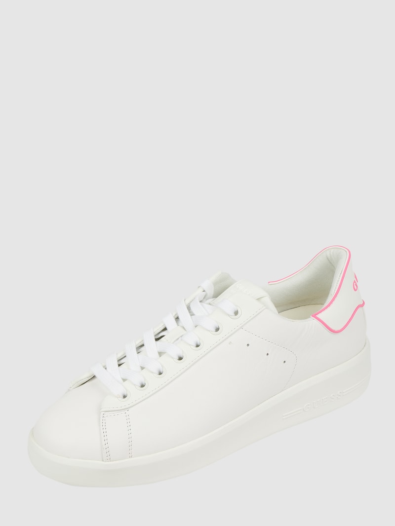 Sneaker mit Kontrastbesatz in weiß
