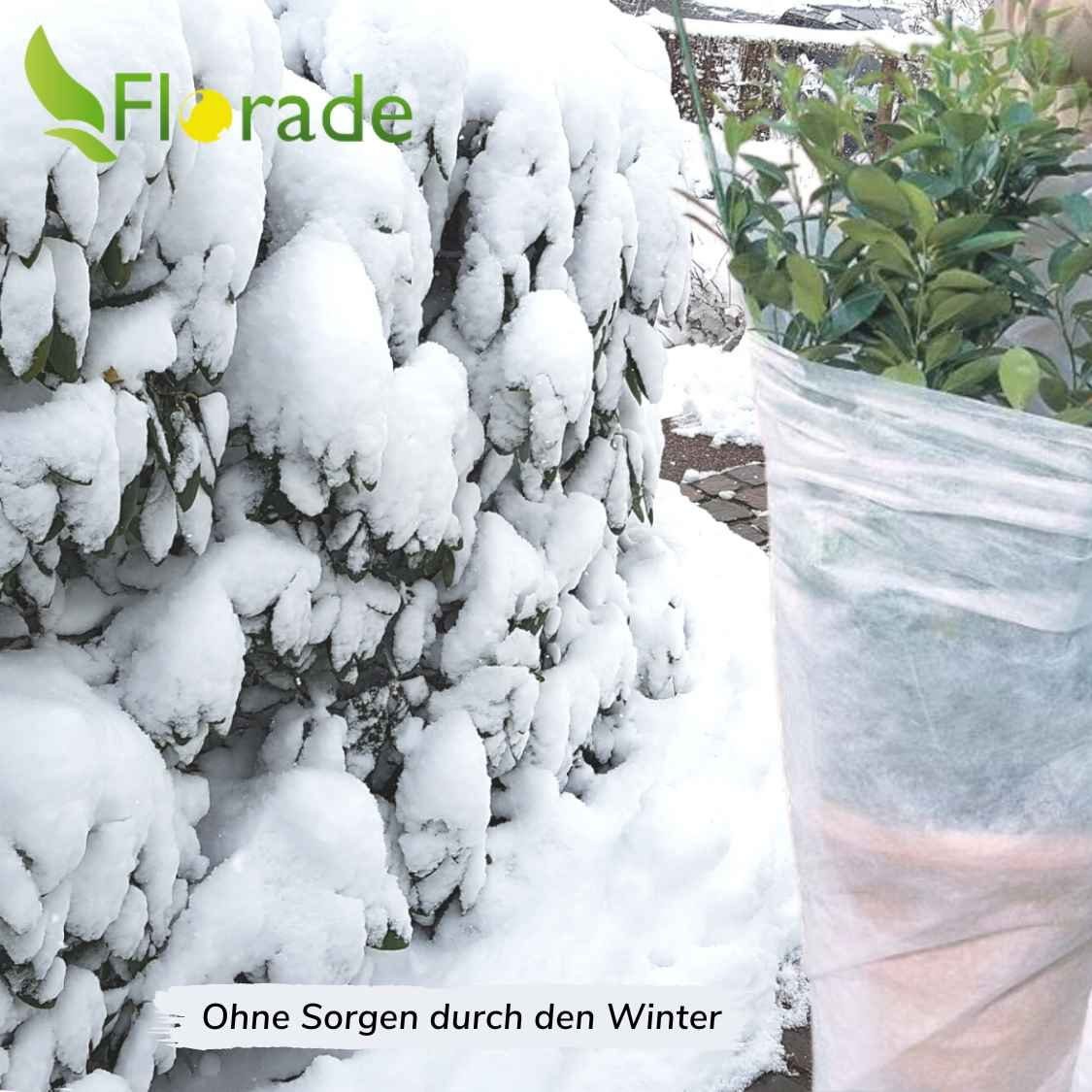 Florade Winterschutzvlies Wintervlies - Thermovlies - Winter Pflanzenschutz - Frostschutz, 19g/m² - 1,6m x 1m