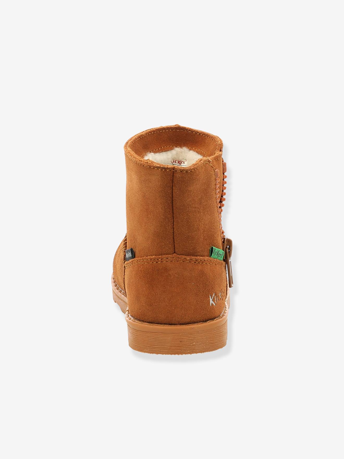 Boots fourrées cuir fille Aldiza KICKERS® noir