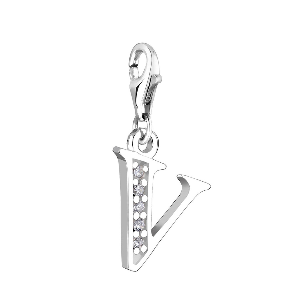 Nenalina Nenalina Amulette Charm lettre Pendentif individuel et personnalisé en argent 925 Pendentif