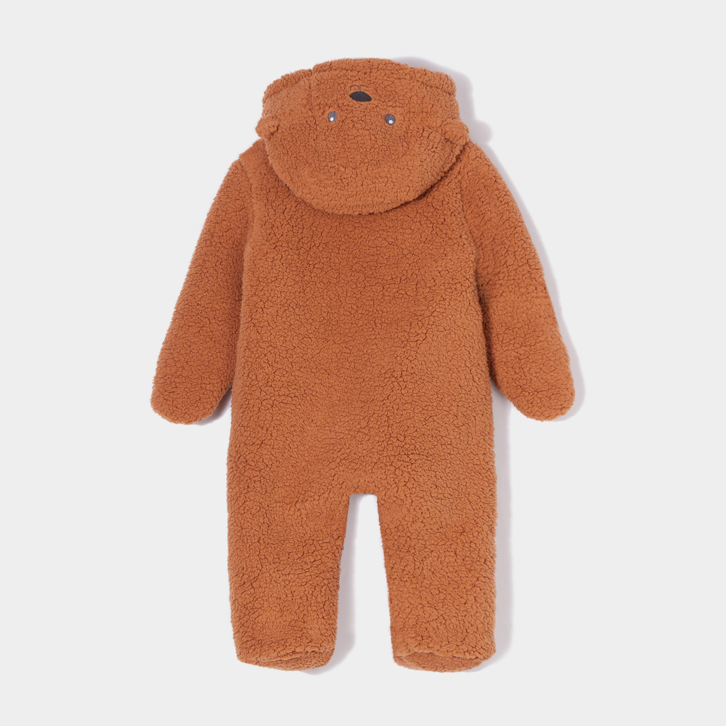 Combinaison pilote imitation mouton marron cognac bébé garçon | La Halle