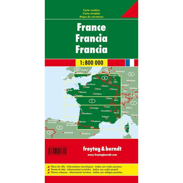 Frankreich 1 : 800 000 Autolarte - Straßenkarte
