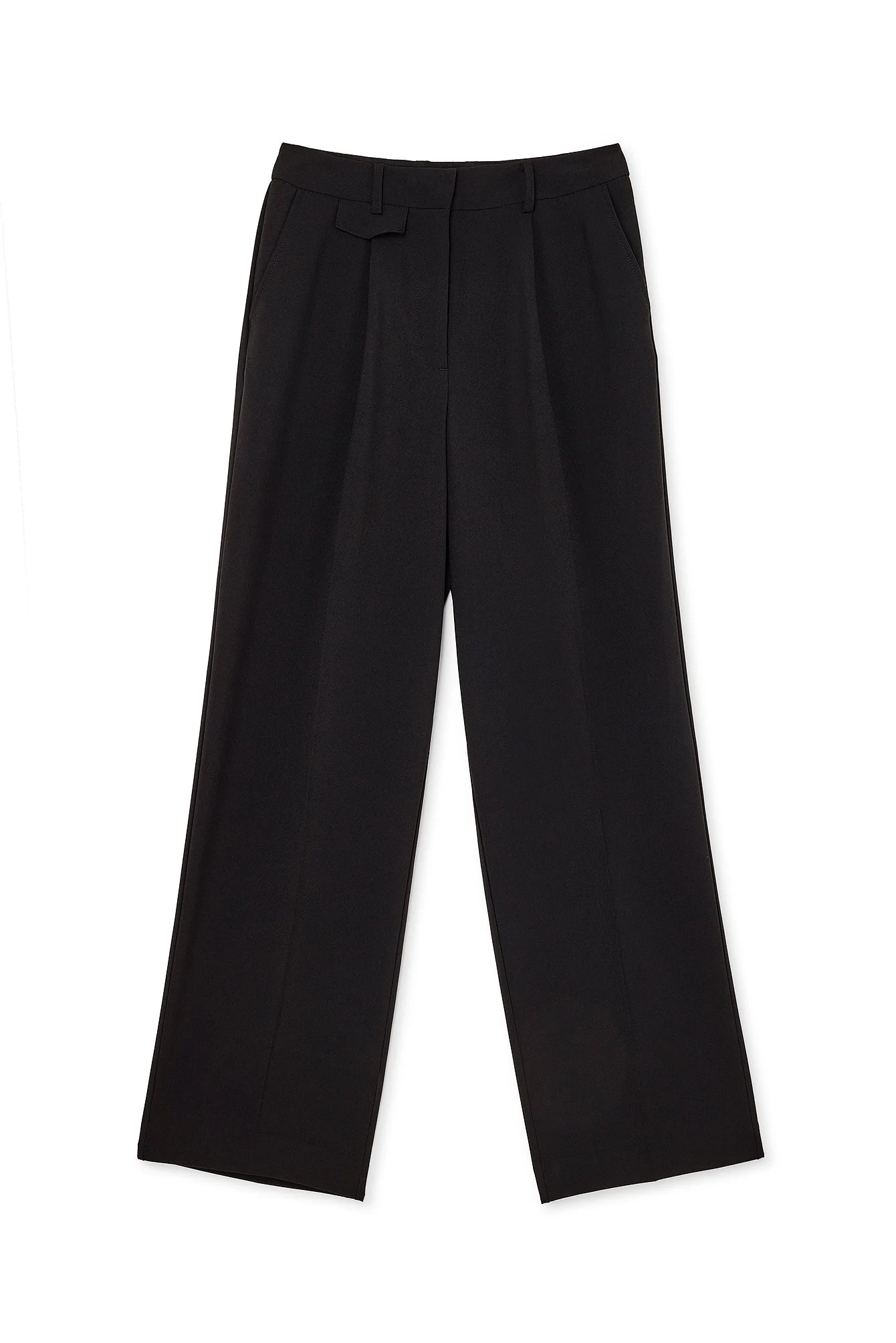 Anzughose mit mittlerer Taille und Fronttaschen