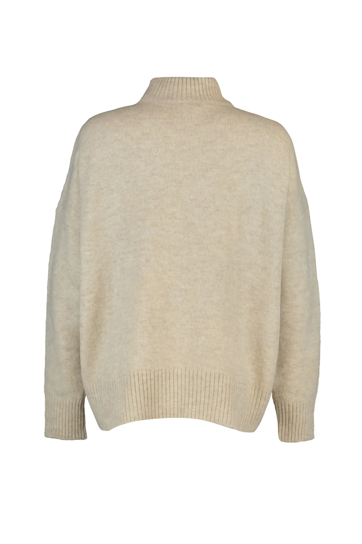 Trendyol Collection  Stone Wide Fit Weicher strukturierter Strickpullover mit Stehkragen TWOAW23KZ00469