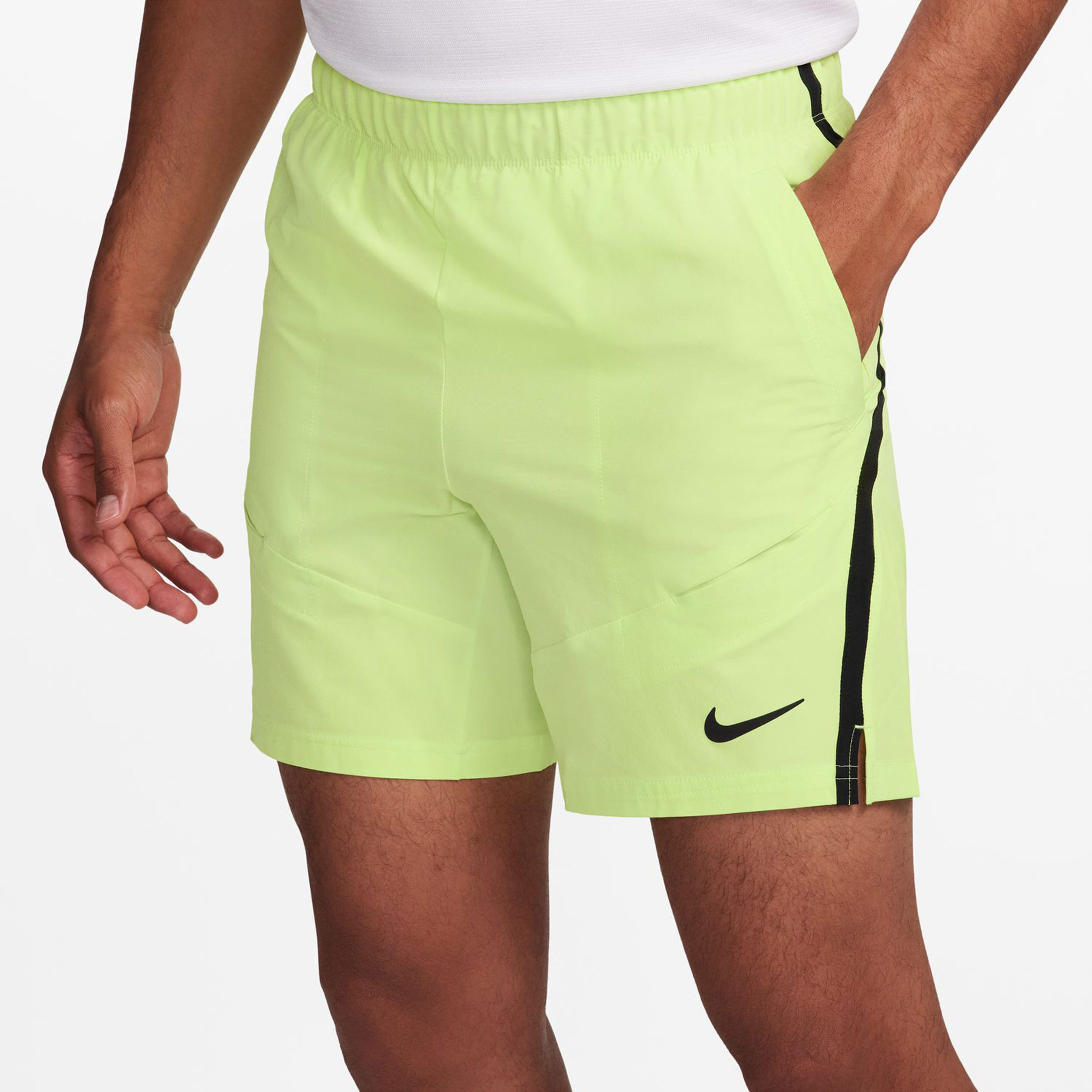 Court Dri-Fit Advantage 7in Shorts Herren - Zitronengelb, Schwarz