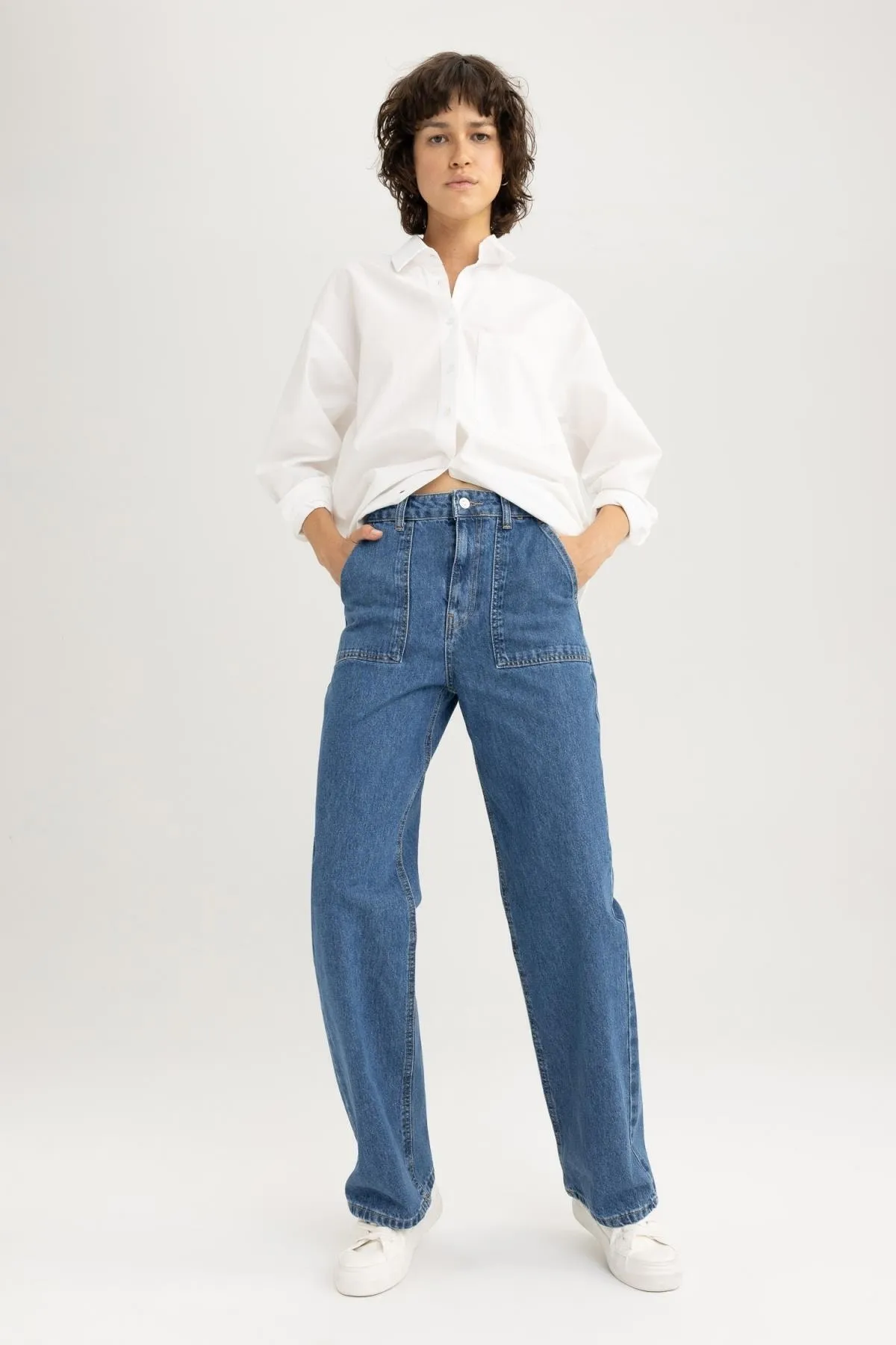 DeFacto  Lange Jeanshose aus 100 % Baumwolle