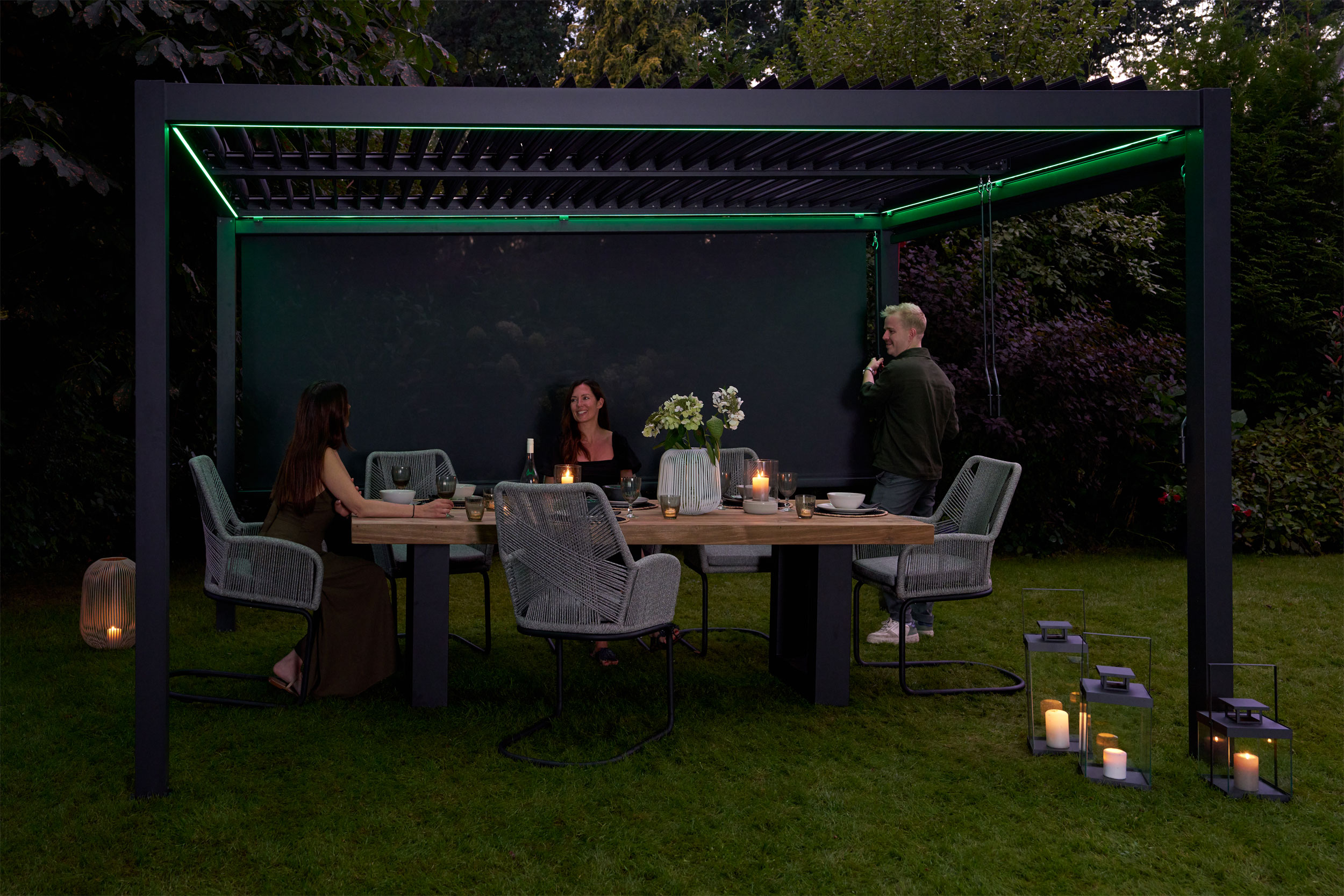 OUTDOORGartenpavillon 3x4m Anthrazit