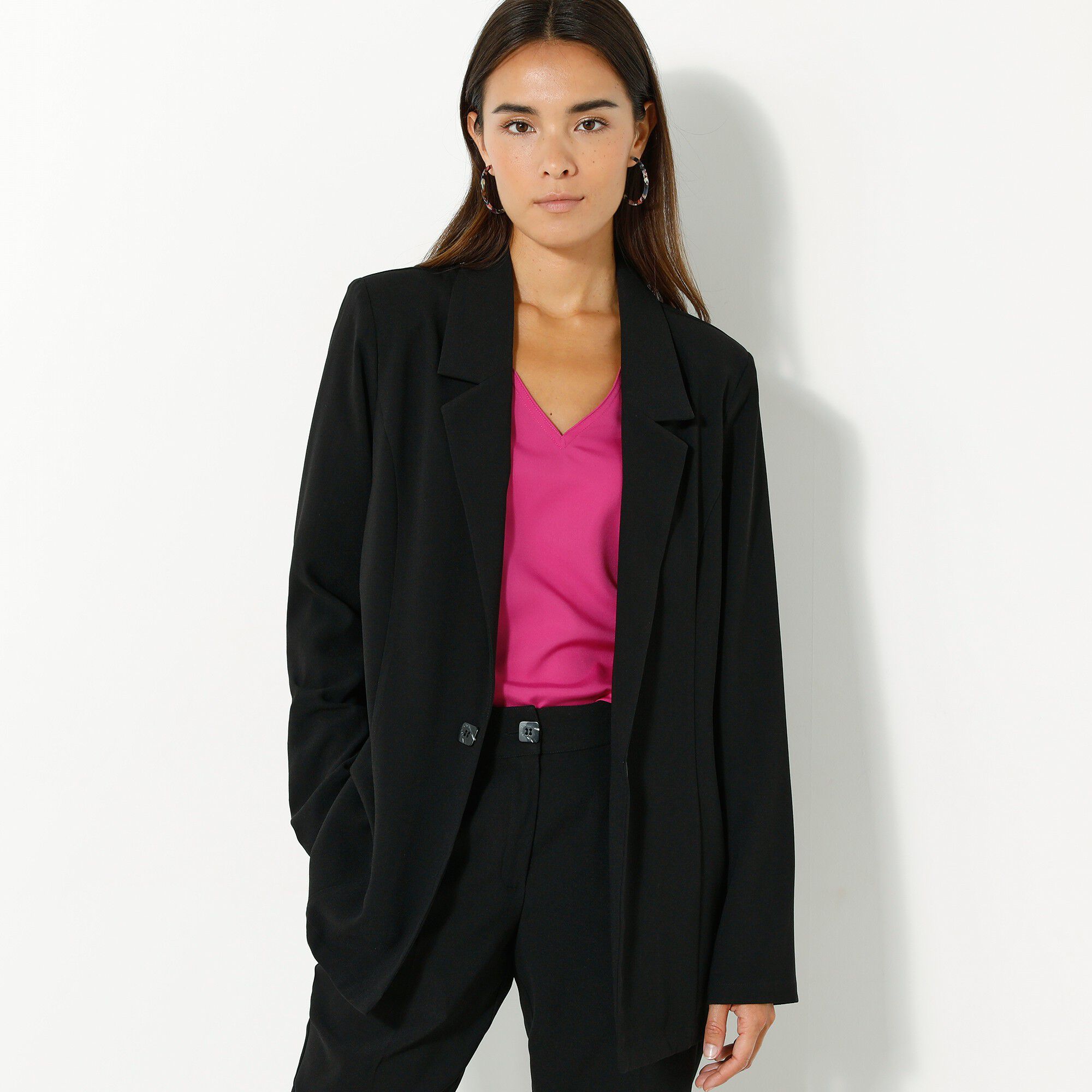 Veste blazer fluide manches longues