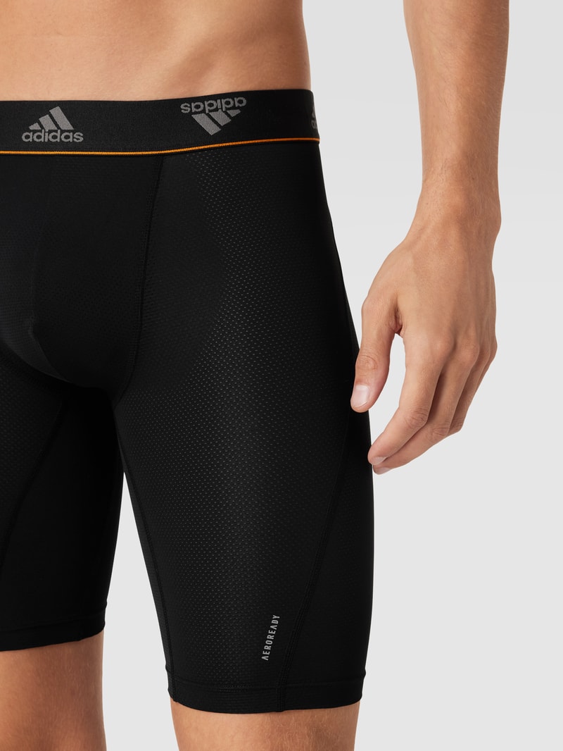 Trunks mit Logo-Bund im 2er-Pack Modell 'Recycled Micro Mesh' in schwarz