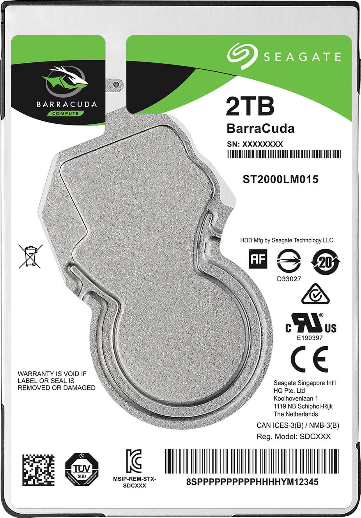 Seagate BarraCuda Mobile HDD-Festplatte (1 TB) 2,5