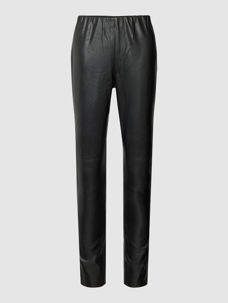 Leggings in Leder-Optik Modell 'Comano' in schwarz