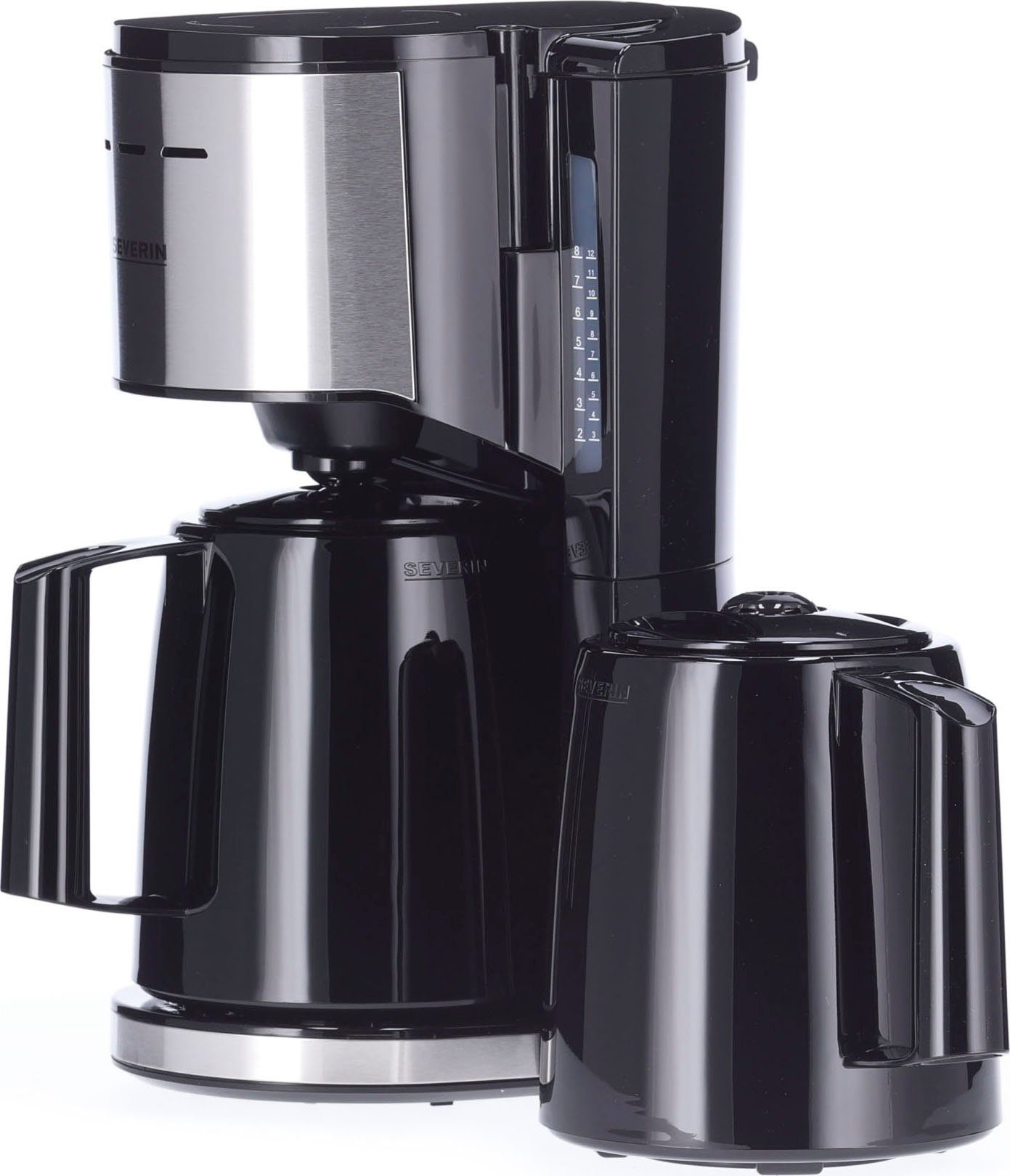 Severin Filterkaffeemaschine KA 9308, mit 2 Thermokannen, 1l Kaffeekanne, Papierfilter 1x4, mit 2 Thermokannen