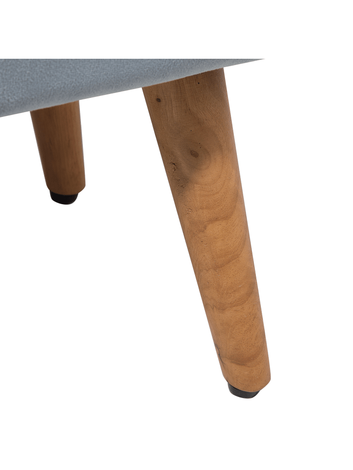 Beliani Hocker TAKOMA in Grau/Heller Holzfarbton - (W) 50 x (H) 35 x (L) 30 cm günstig kaufen onesize