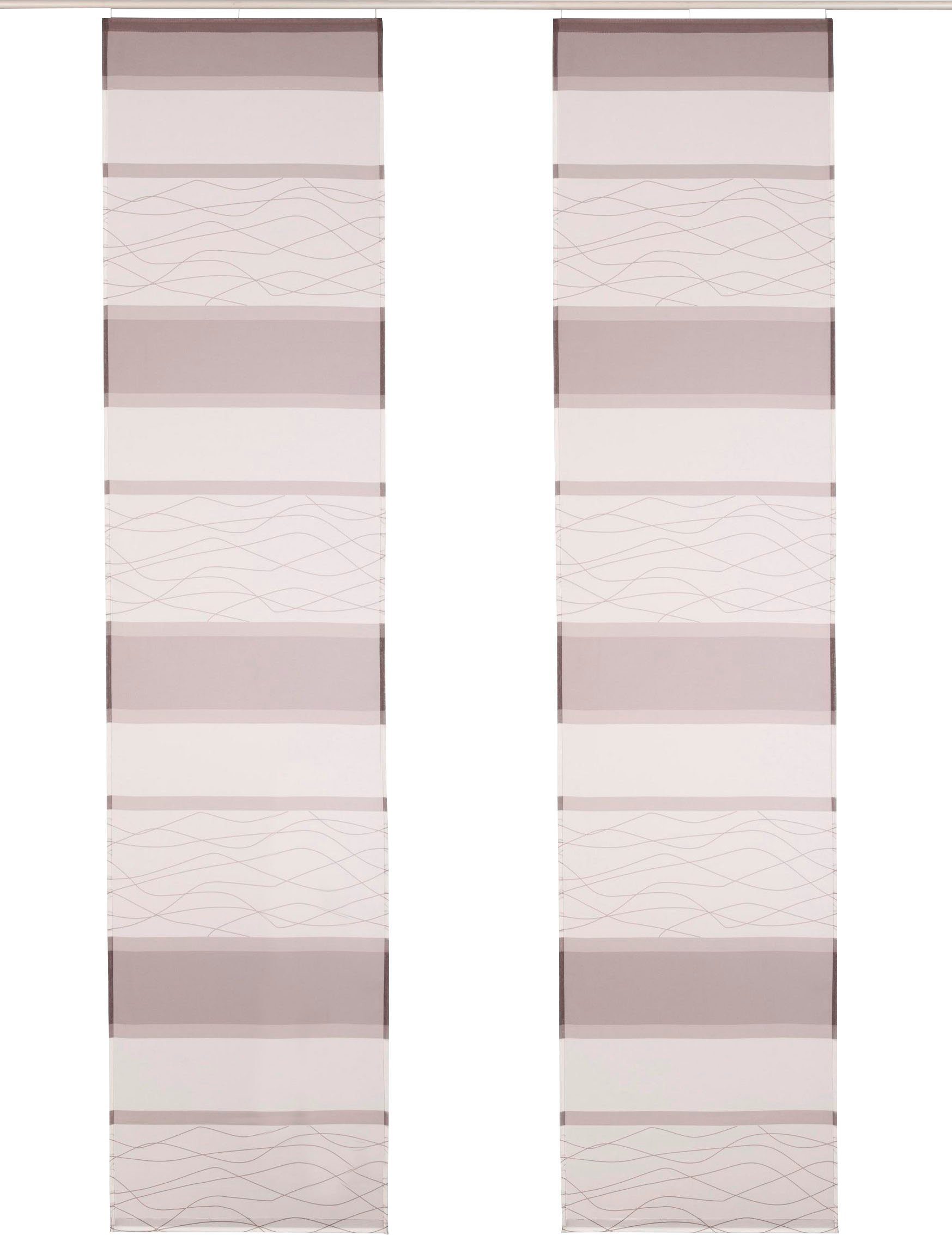 Schiebegardine Maria, my home, Klettband (2 St), transparent, Inkl. Befestigungszubehör, 2-er Set