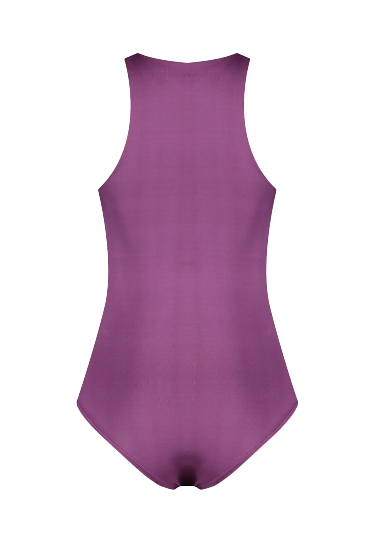 Trendyol Collection  Pflaumenfarbener Neckholder-Body mit flexiblem Druckknopf-Strick-Body TWOSS20BD0044