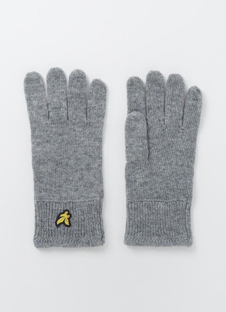 Mănuși Lyle & Scott din amestec de lână fin tricotată