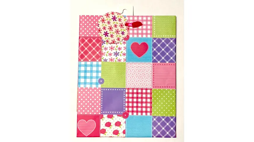 Geschenktüte PATCHWORK 25x20x10cm