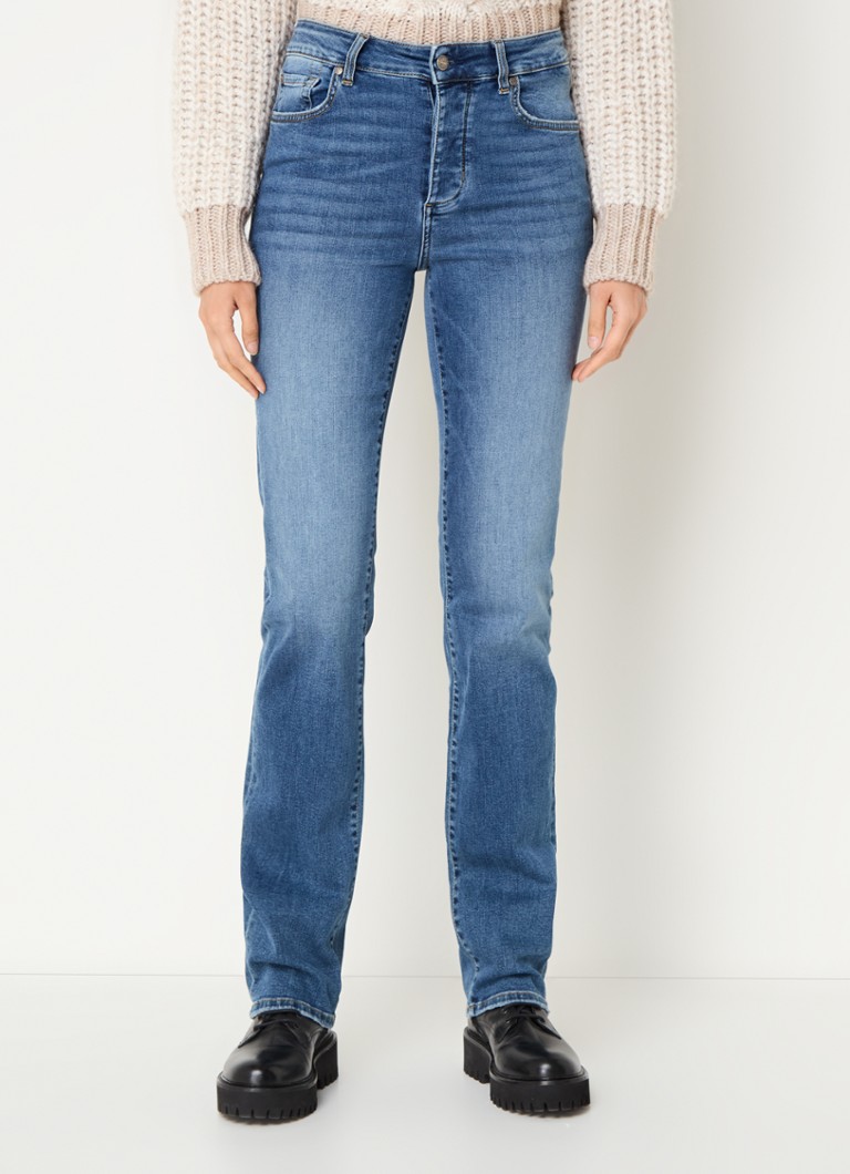 Jeans elasticizzati a gamba dritta a vita alta Liu Jo