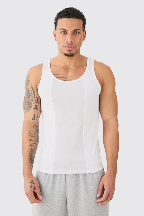 Slim-Fit Colorblock Tanktop