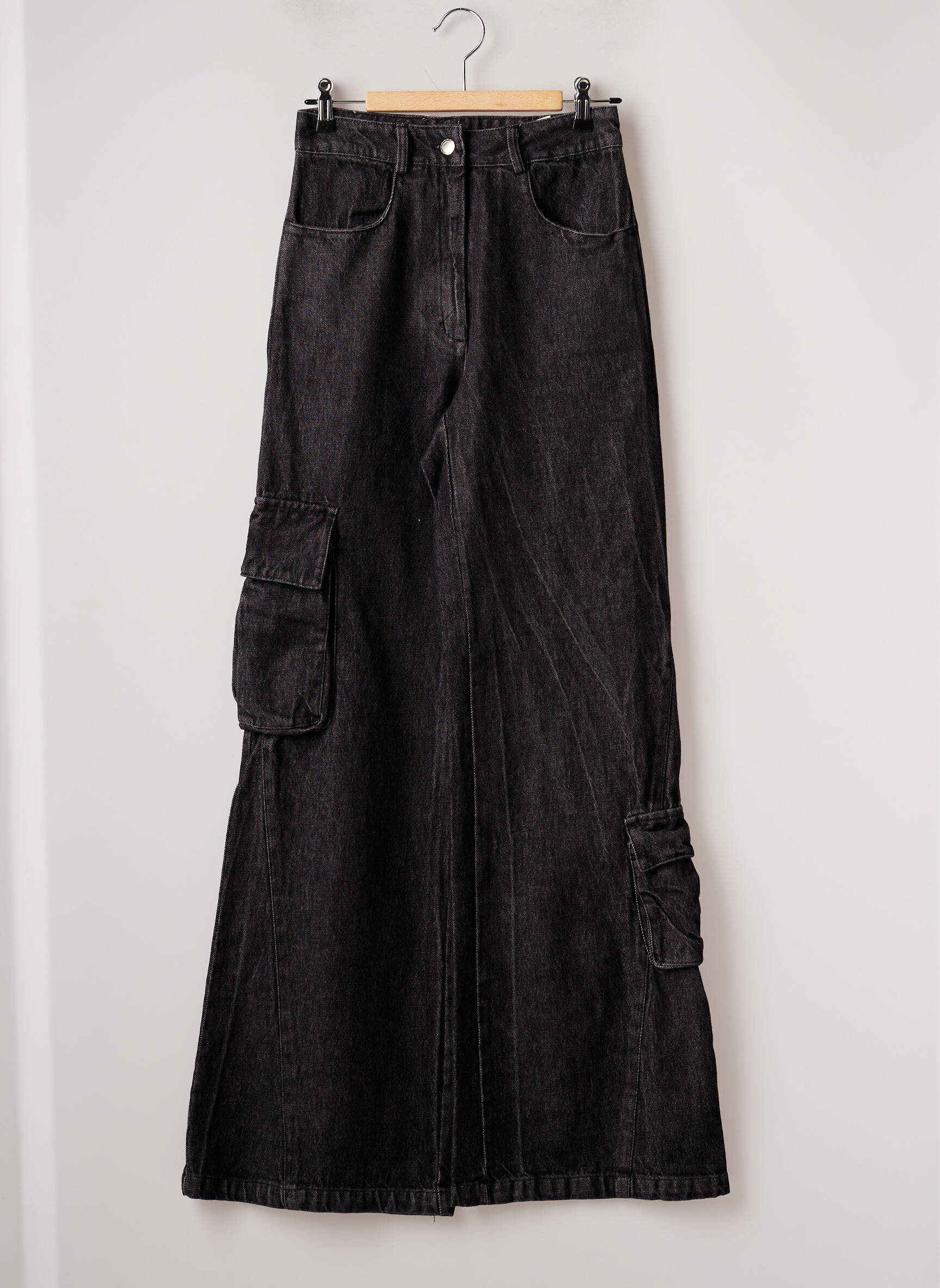 Laagam Jeans Coupe Large Femme couleur noir