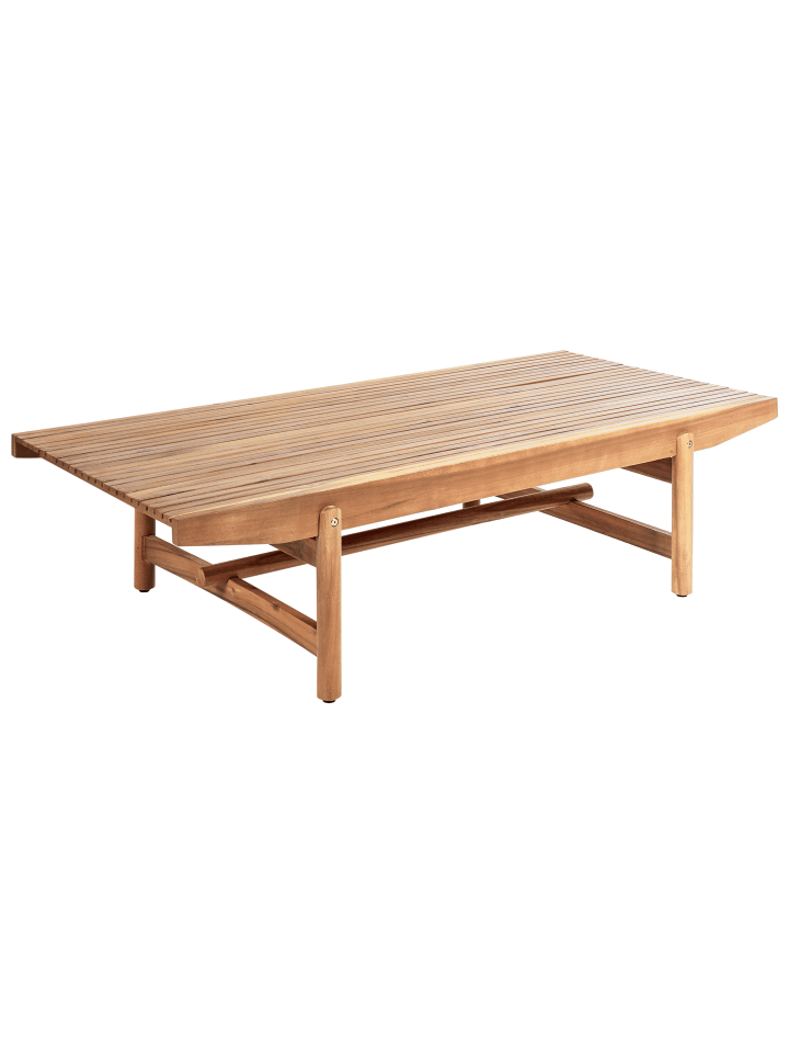 Beliani Gartentisch GIAVENO in Heller Holzfarbton - (W) 145 x (H) 38 x (L) 79 cm günstig kaufen onesize