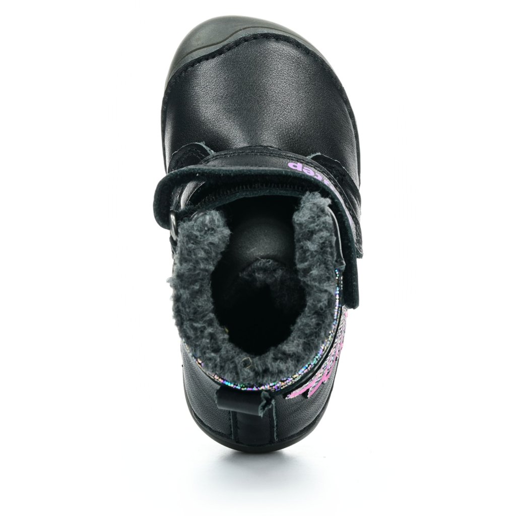 D.D.Step W073-364A schwarze Barfuß-Stiefeletten