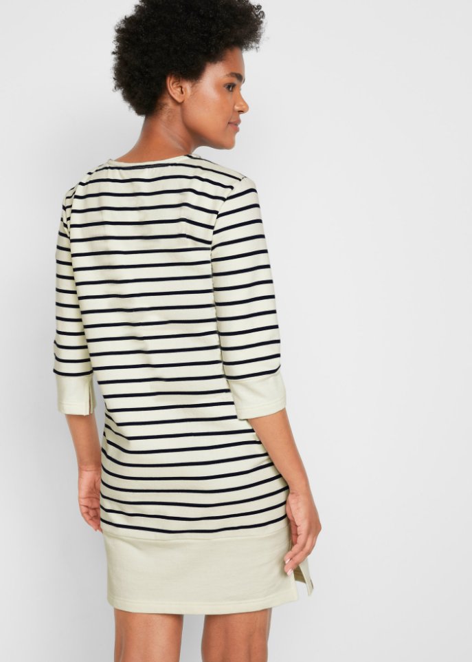 Sweatkleid mit 3/4-Arm