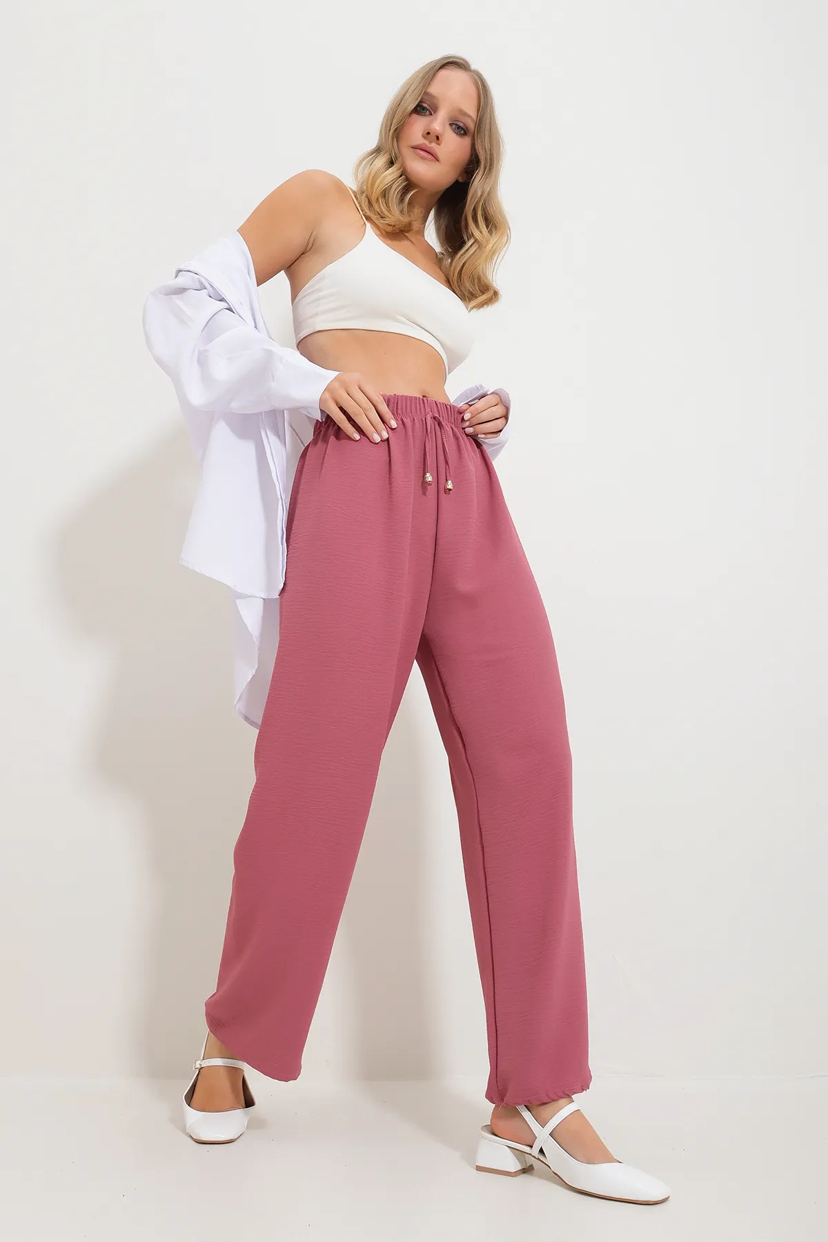 Trend Alaçatı Stili  Hose - Rosa - Straight