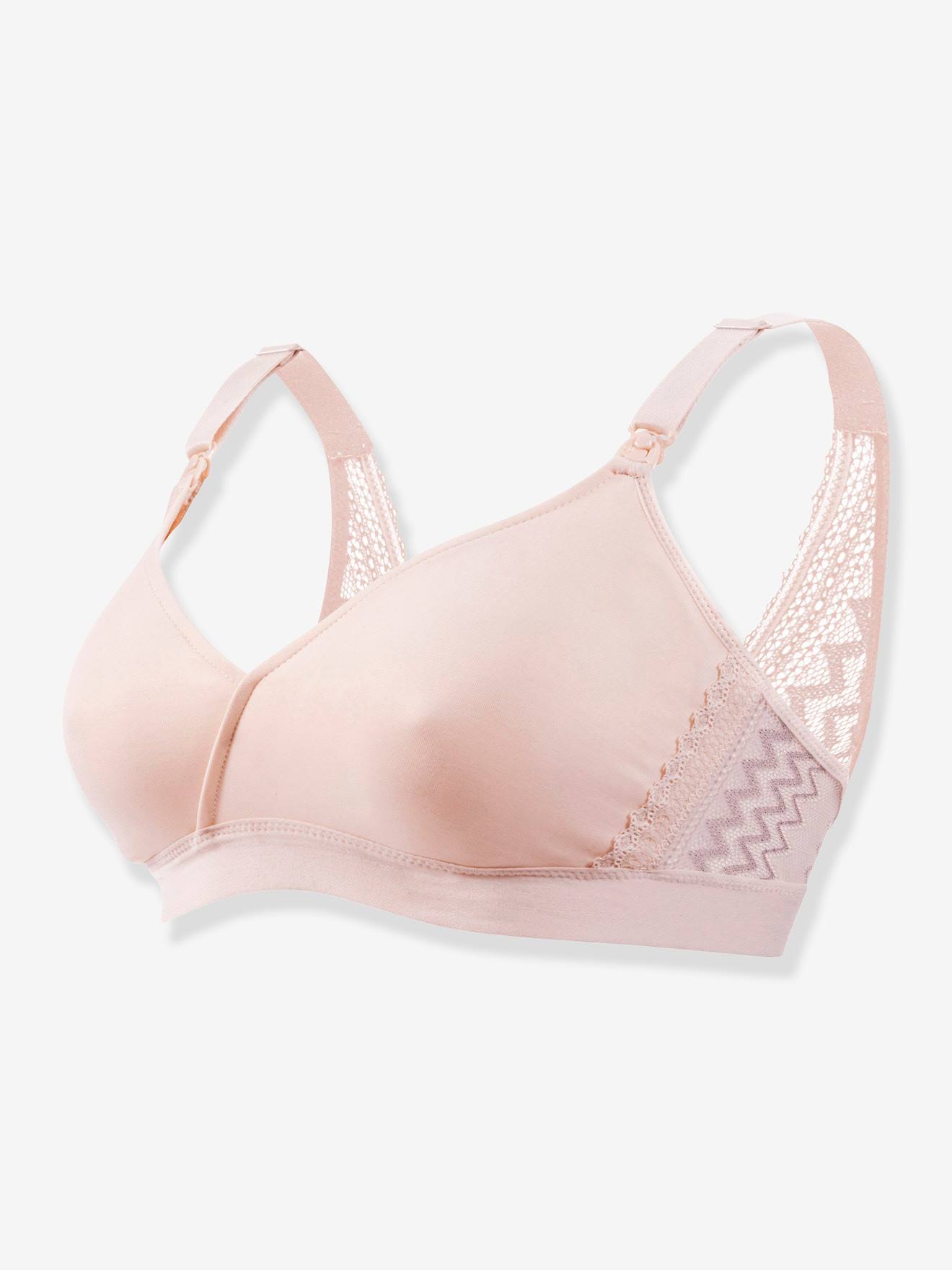 Soutien-gorge de grossesse et d’allaitement Serena CACHE CŒUR sans armatures gris chiné/noir