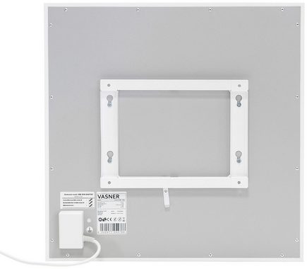 Vasner Infrarotheizung Glas mit Rahmen weiß, 300 W, Citara G, Infrarot Glasheizung, IP44 Bad geeignet