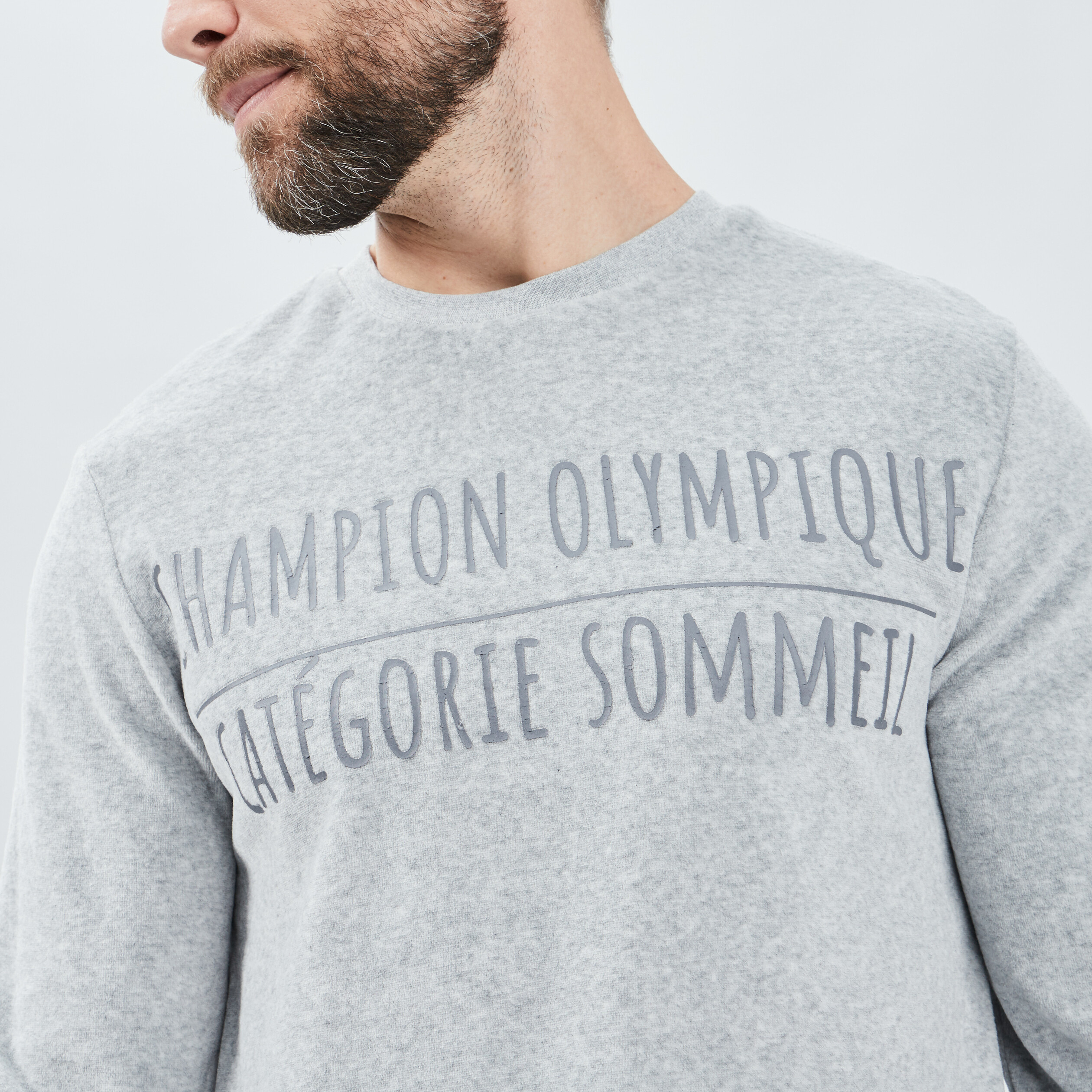 Ensemble pyjama 2 pièces gris homme | La Halle