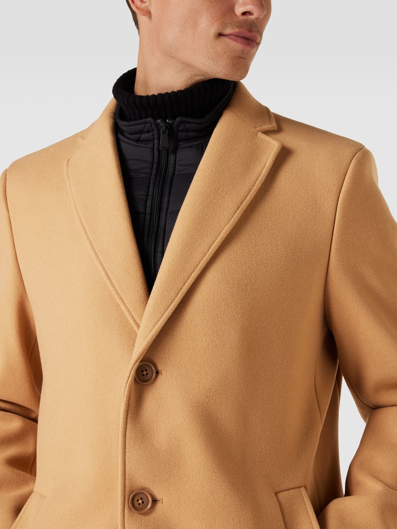 Mantel mit Reverskragen in camel