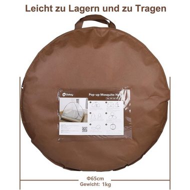 Sekey Moskitonetz Pop-up Insektenschutz Faltbare für Doppelbett Bett Baldachin, 200 x 180 x 145cm