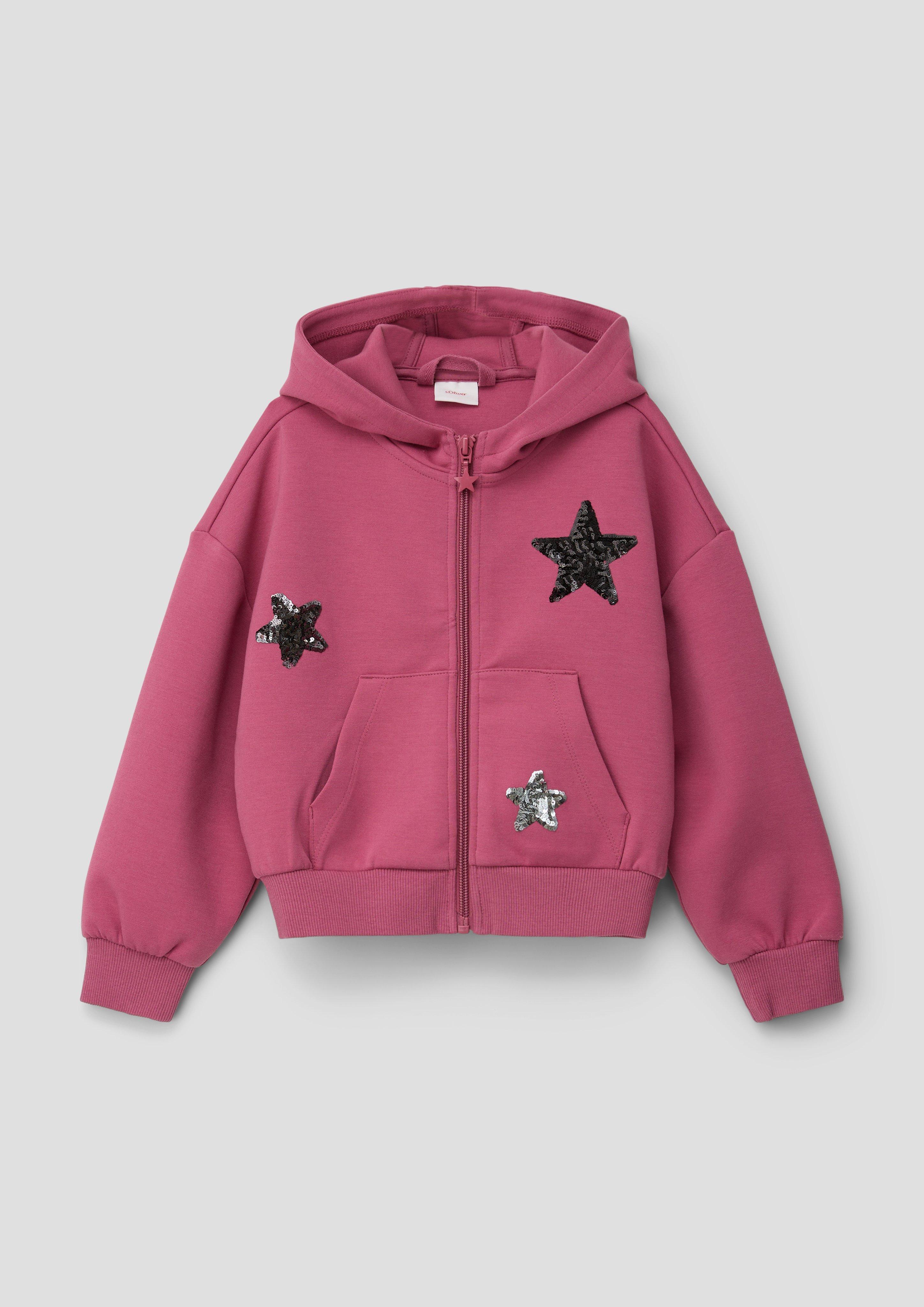 Sweatshirtjacke mit Pailletten  2137361-4592