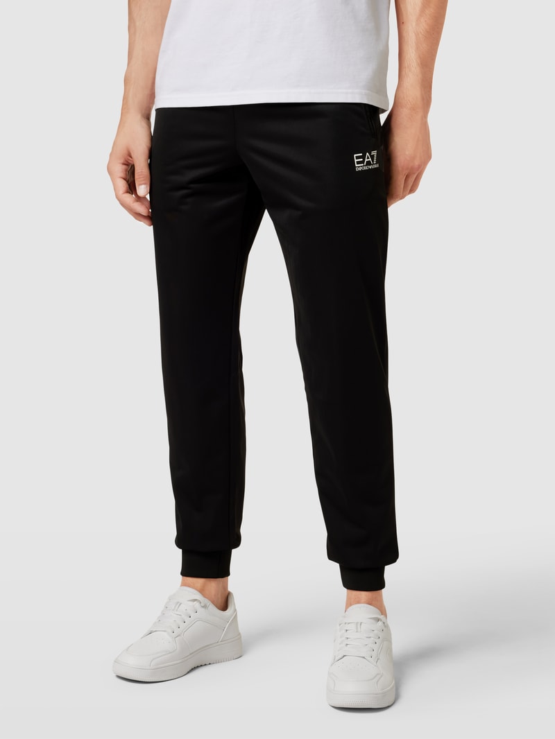 Sweatanzug mit Label-Details in schwarz