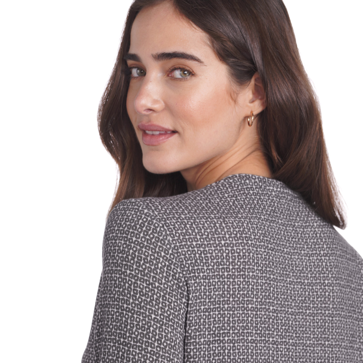 Damen Langarmshirt mit Allover-Muster
