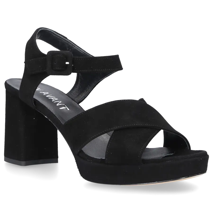 EN AVANT - Sandalen LUXE Veloursleder - schwarz
