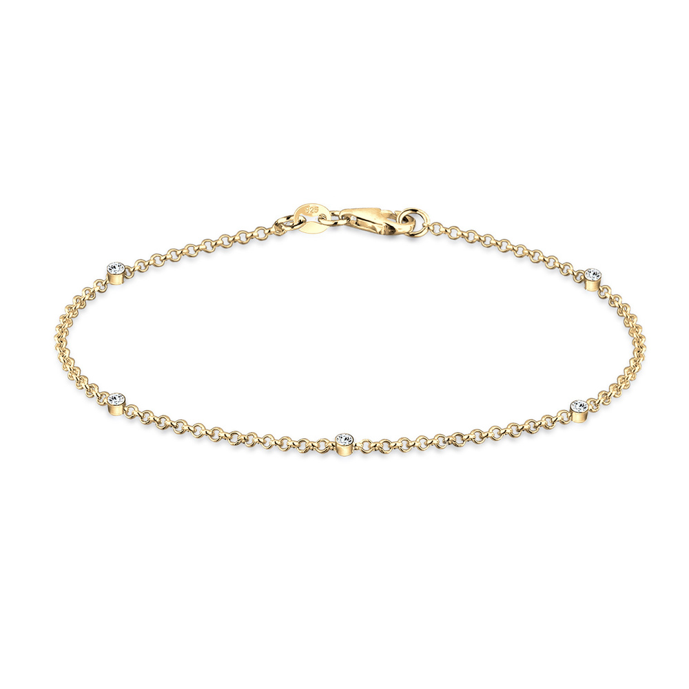Elli Elli Bracelet Femmes Basic Filigrane Combinable avec cristaux en argent sterling  Bracelet