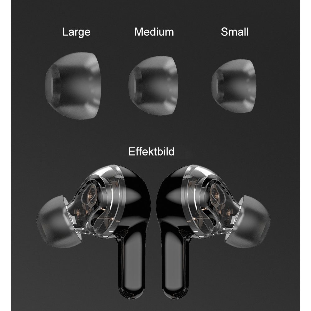 IBETTER Kopfhörer-Bluetooth,True-Wireless Rauschunterdrückungsfunktion In-Ear-Kopfhörer (Voice Assistant, LED-Anzeige, 40 Stunden Spielzeit, Ladeetui mit LED Anzeige, Stereo-Ohrhörer, Bluetooth 5.3 Noise Cancelling, Immersives HIFI-Stereo, Aktive Rau