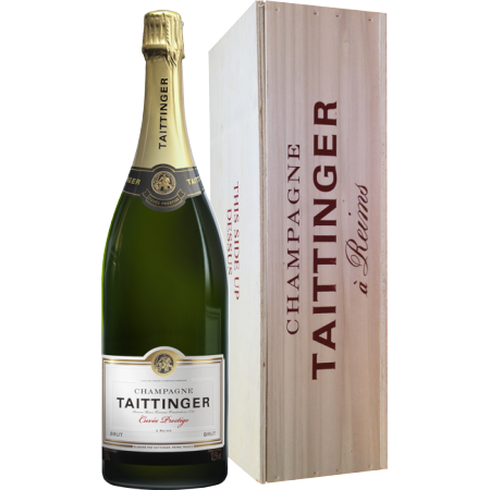 CHAMPAGNE TAITTINGER - PRESTIGE - JEROBOAM - CAISSE BOIS