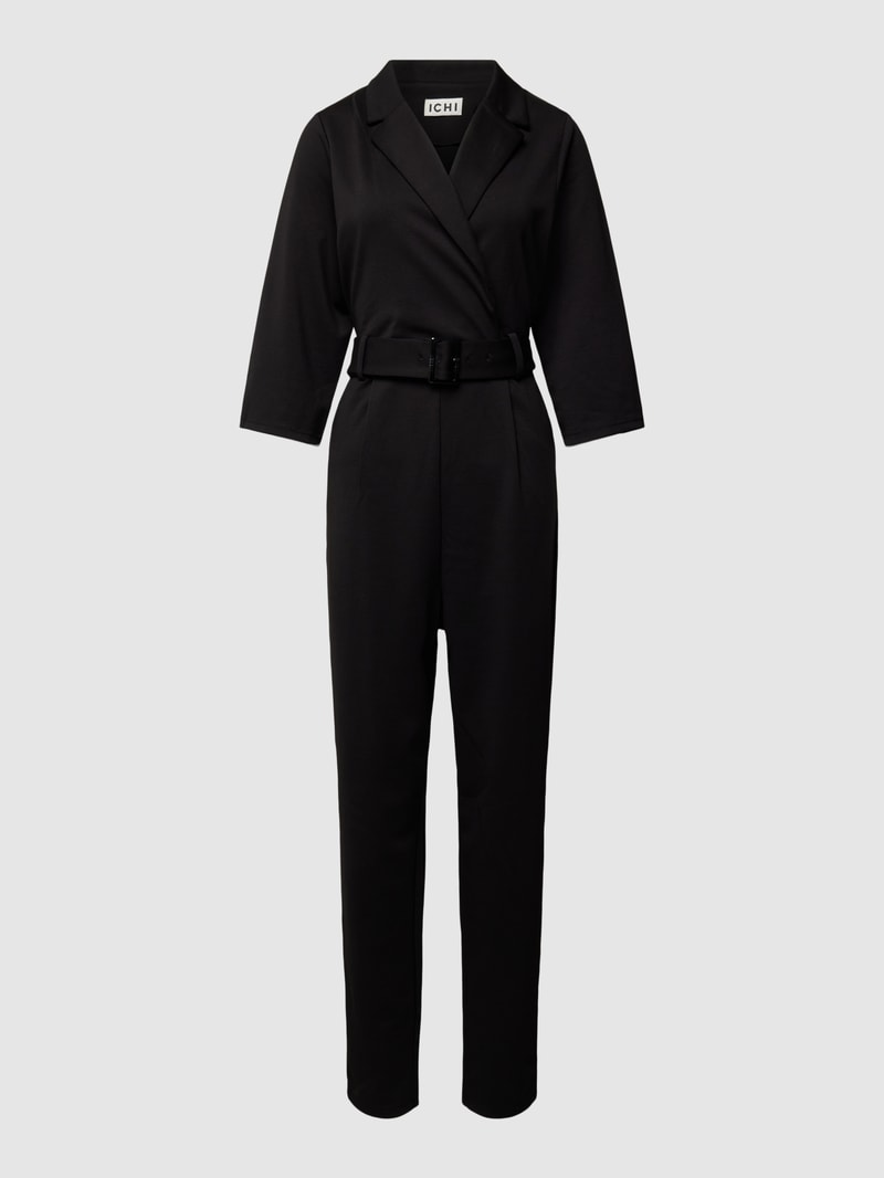 Jumpsuit mit Gürtel Modell 'Kate' in schwarz