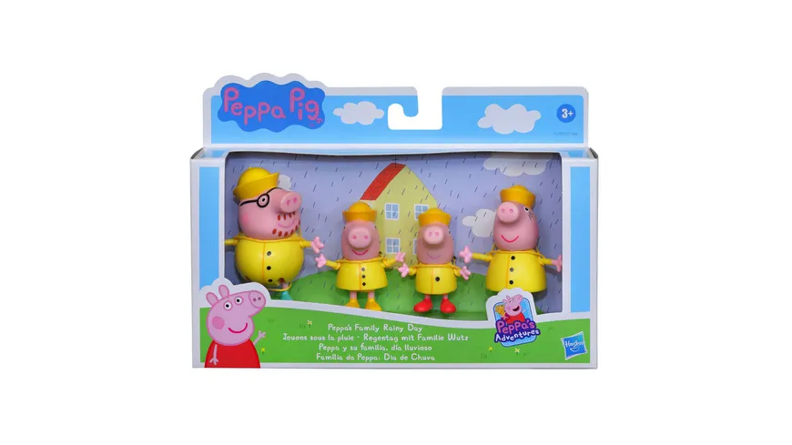 Hasbro - Peppa Pig Peppa’s Adventures Familienfiguren 4er-Pack, sortiert, 1 Stück