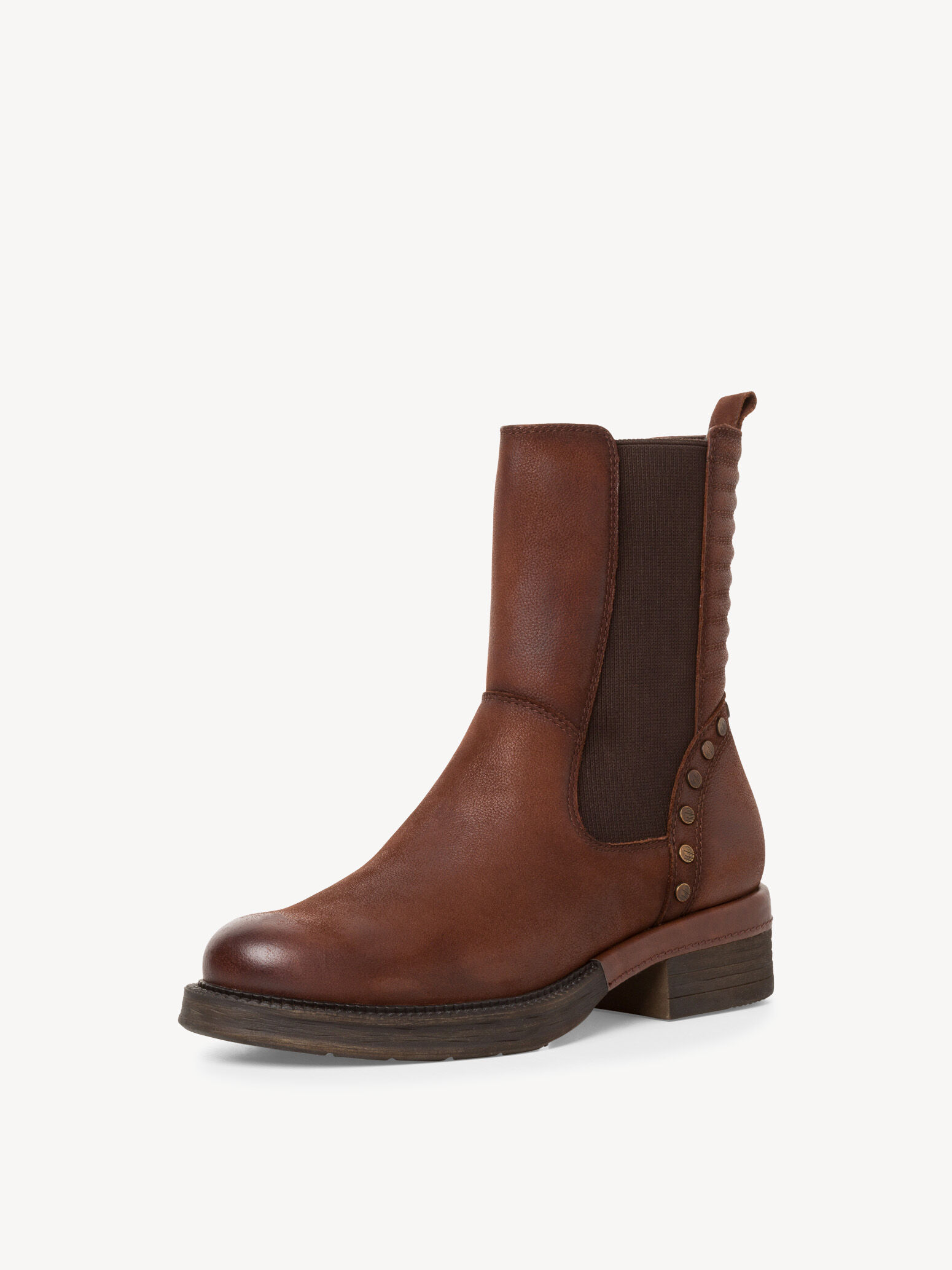 Bottine Chelsea en cuir - marron
