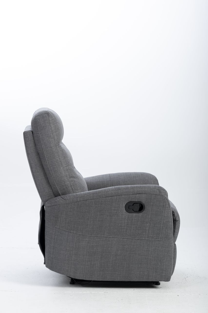 Happy Home Couchgarnitur Set Sofaset Sitzgarnitur 3tlg. mit 5 Relaxfunktionen gepolstert grau